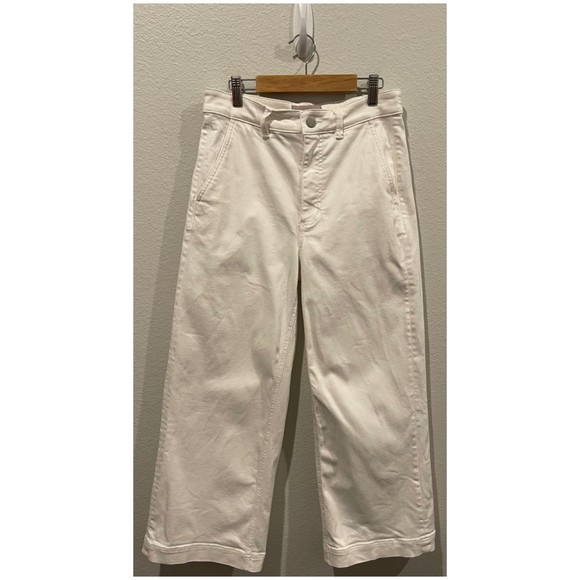 EVERLANE Antique White Wide Leg Pockets Pants - Picture 4 of 8